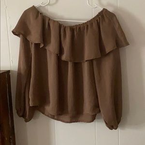 Long sleeve off shoulder blouse